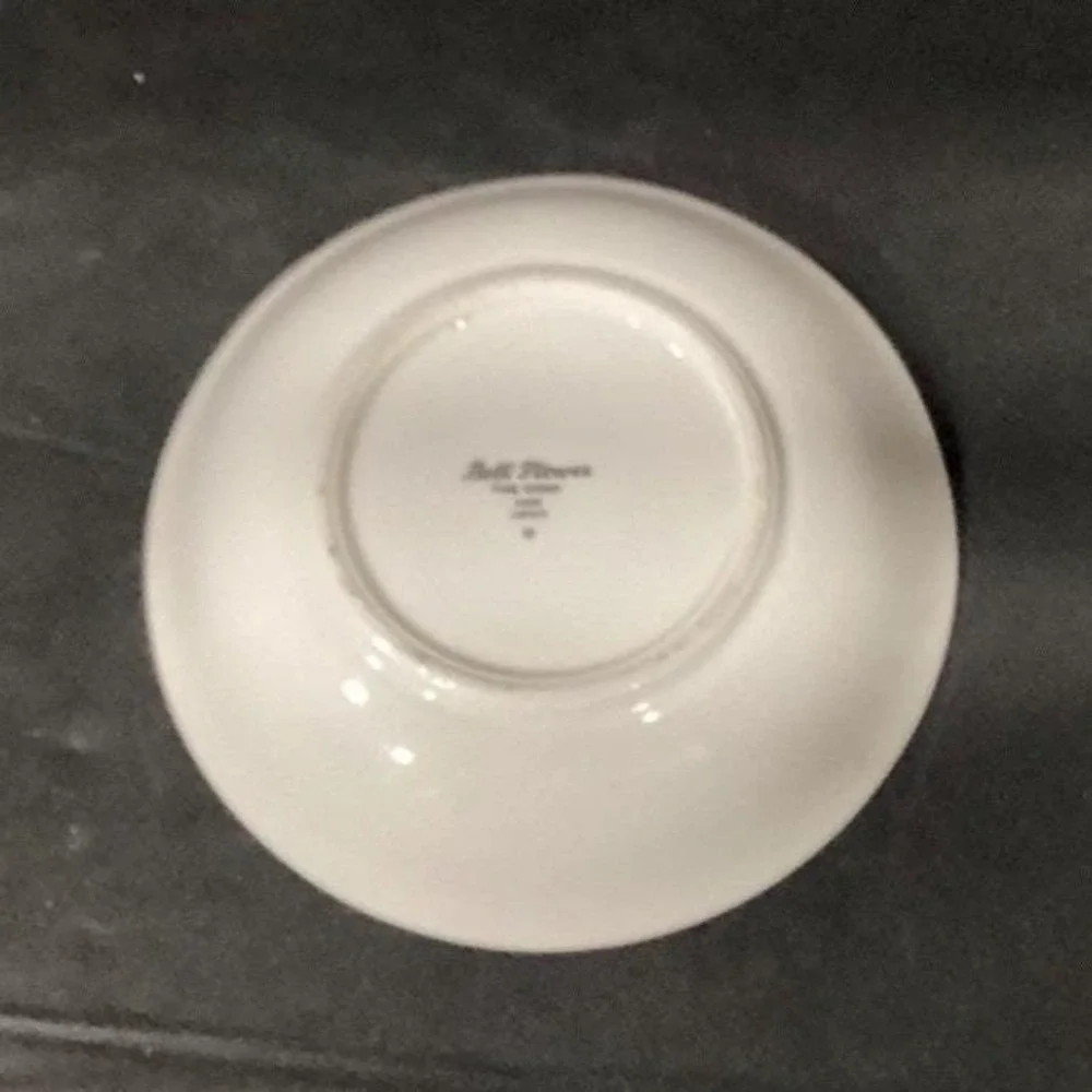 Bell Flower‎ Fine China, Set of 3 Saucers & 1 Cereal Bowl, Porcelain Tableware